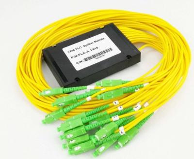 Caixa ABS 1x16 PLC Divisor SC APC Monomodo LSZH Fibra Óptica PLC Divisor