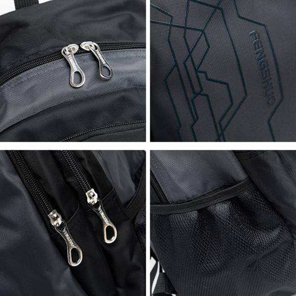 Personality large capacity student backpack fashion zipper computer pocket backpack soft geometric pattern backpack