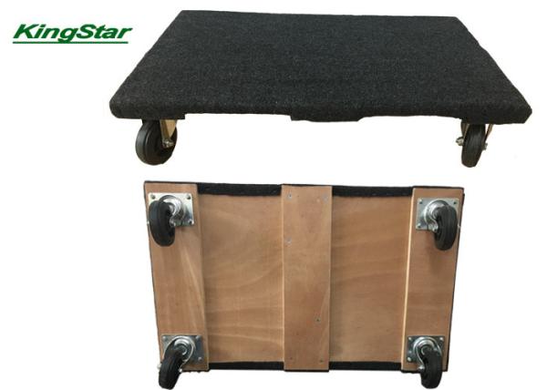 Heavy Duty 4 Wheel Moving Dolly , 1000 Lb Carpeted Furniture Dolly Portable