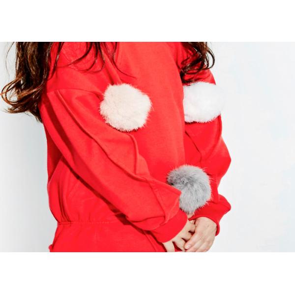 Round Neck Girls Size 7 Clothes , Little Girls Long Sleeve Shirts With Venonat Sweater