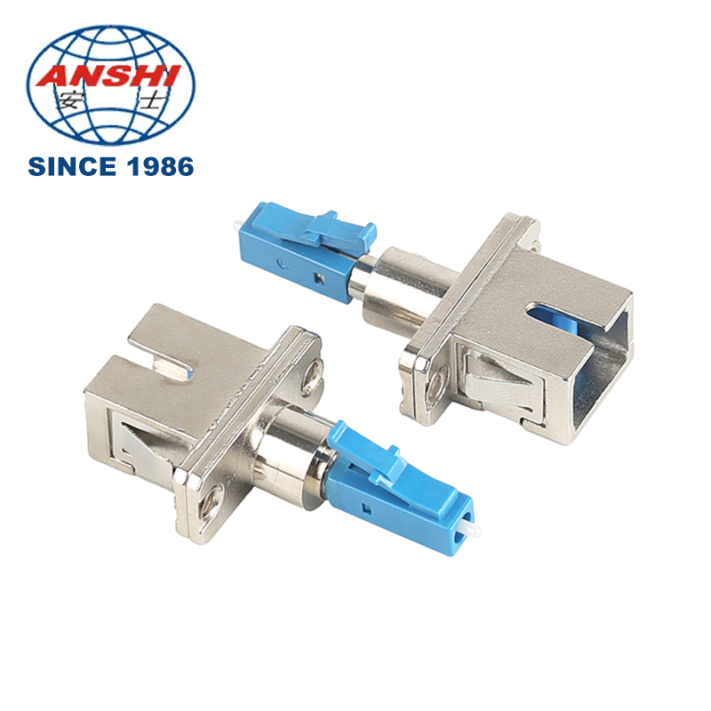 Hybrid LC SC Fiber Optic Adapter LC to SC APC/UPC Simplex Flange Coupler Converter