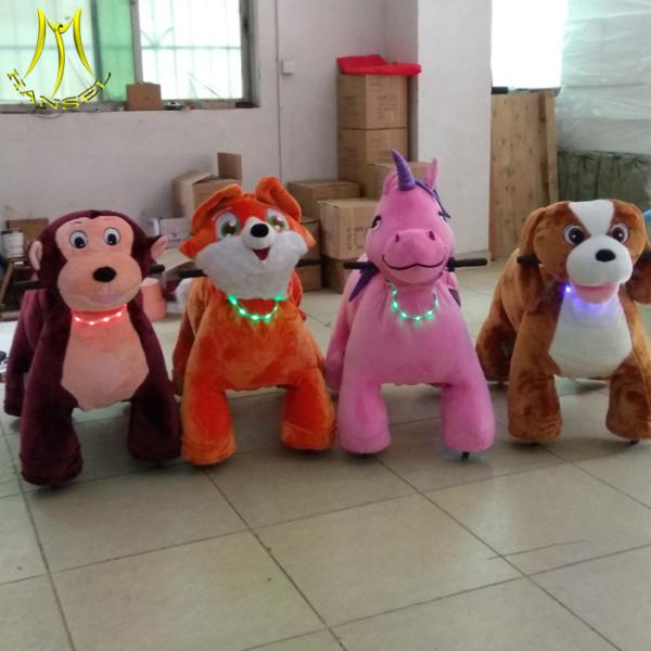 Hansel plush kiddie ride walking animal mountable electric toy for children