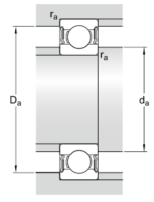 радиальный глубокий шарикоподшипник паза 6302 2рс для приспособления точности вала 12мм малошумной