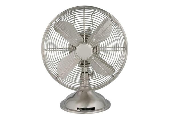 12 Inch Retro Electric Fan 3 Speed Knob Switch 4 Blade Airflow ETL Listed