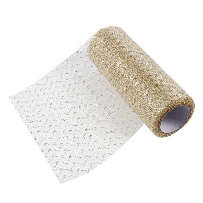 Coroa de fita de malha MSD sustentável para decoração de férias e embalagem de buquê 15cm