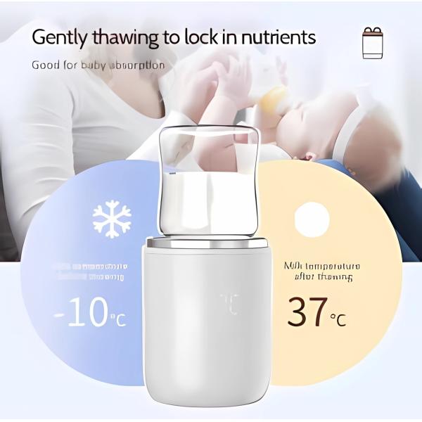 Custom Travel Milk Warmer Adjustable Three Stage Infant Insulated Bottle Warmer With Nightlight