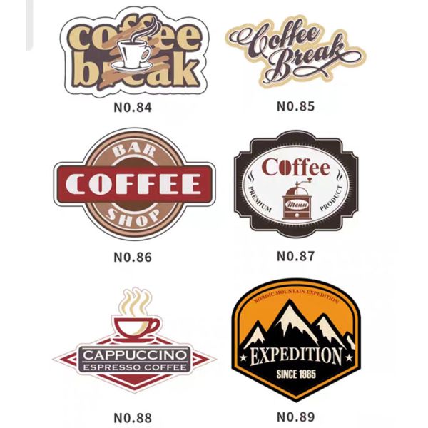 Die Cut Food Packaging Sticker for Coffee Paper Cup Logo Custom 60ml 80ml
