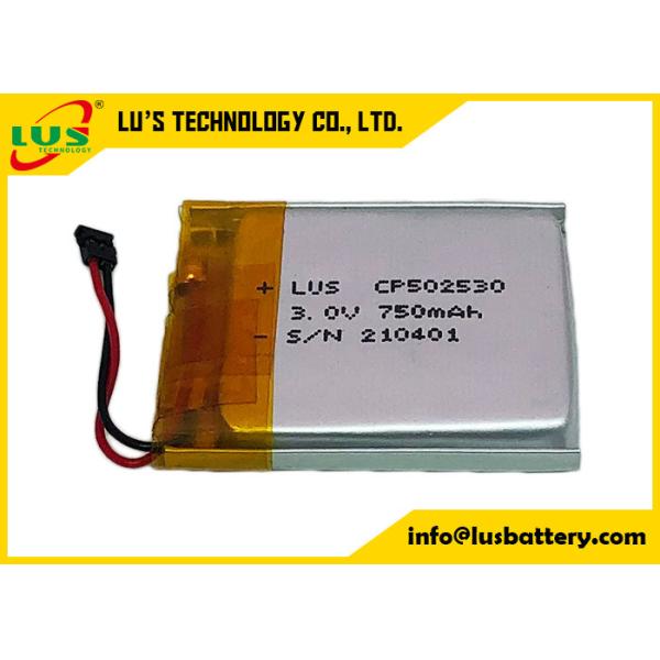 Batterie ultra mince à hautes températures CP502530 de la batterie 3V 800mAh de polymère du lithium LP502530