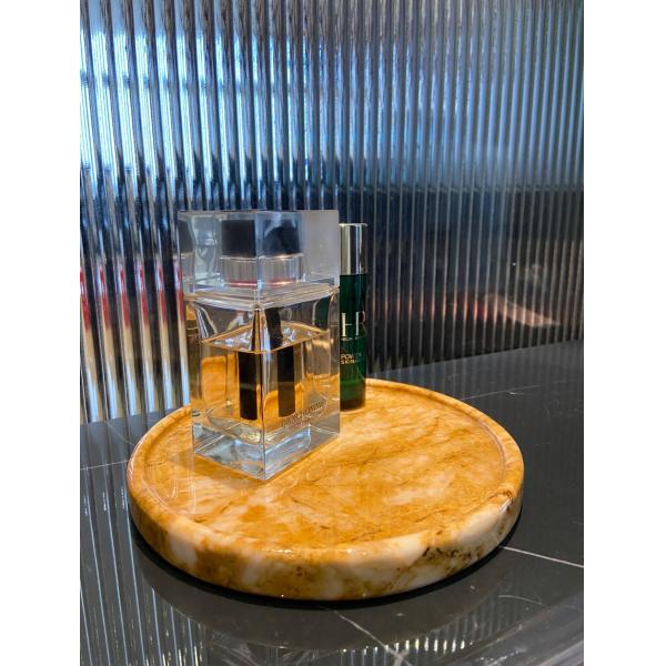 Luxury Natural Amarillo Marble Tray - Modern Design Centerpiece for Interior Decor