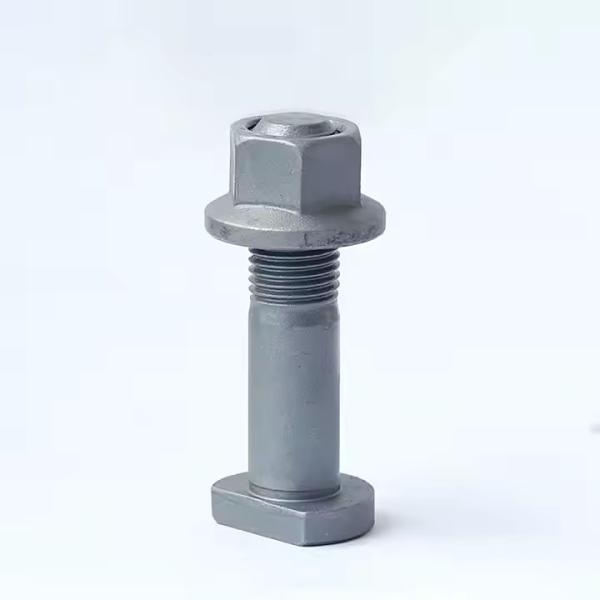 D Type Truck Wheel Bolt M22x1.5 With 40Cr/35CrMo Materials 32mm Diameter Head