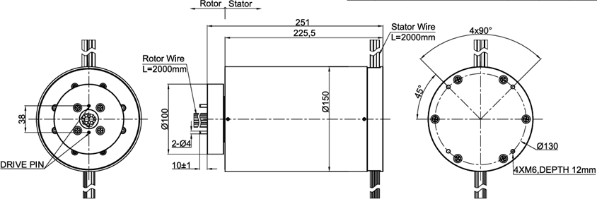Panlink High Power Slip Ring 300rpm 500A Supporting Multi Module Integrations