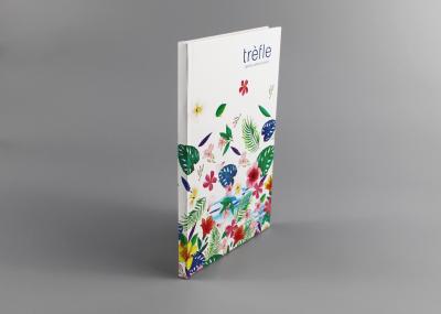 Manche capa dura bonita UV o jornal alinhado, duro florido - o caderno A4 encadernado