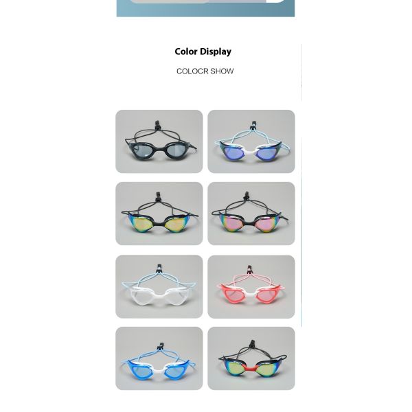 Adult Lanyard-Style Vibrant Swim Goggles – Anti-Fog Leakproof Professional Swimming Gear