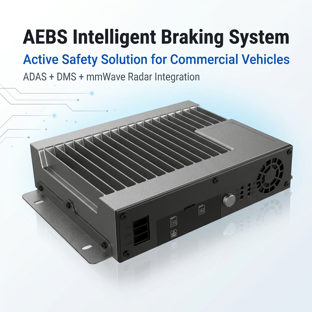 AEBS System with 77GHz Millimeter Wave Radar ADAS + DMS and 4G/5G Connectivity for Fleet Telematics