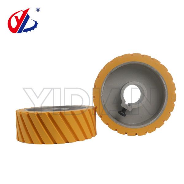 140*35*50mm Twill Rubber Pressure Wheel With Keyway For Woodworking Planer Moulder