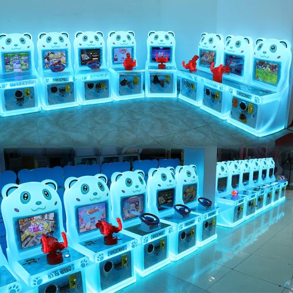 Cute bear kids bullets arcade shooting kids coin operated game machine for indoor shopping mall