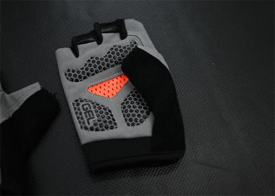 Luvas de treino sem dedos cinzentas e pretas: Luvas de ciclismo com material de poliéster
