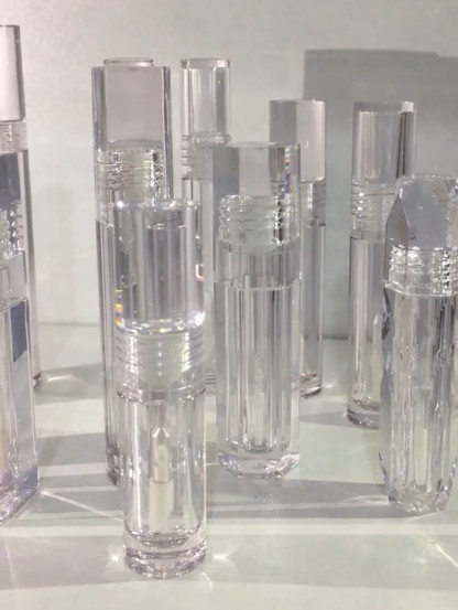 Crystal Clear Empty Lipstick Tubes 6ml Custom Lip Gloss Containers