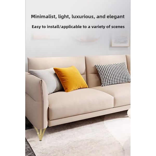 Wanjusheng Metal Furniture Leg Table Leg Triangle Sofa Popular Gold Y Legs TV Cabinet Supporting Feet