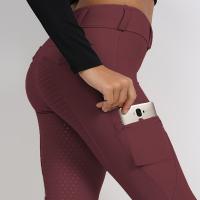 Women Burgundy Riding Breeches Quick Dry Silicone Grip Full Seat Riding Breeches