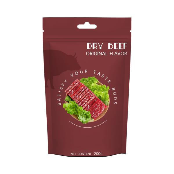 Beef Jerky Foil Packaging Stand Up Zipper Pouch 50g 100g