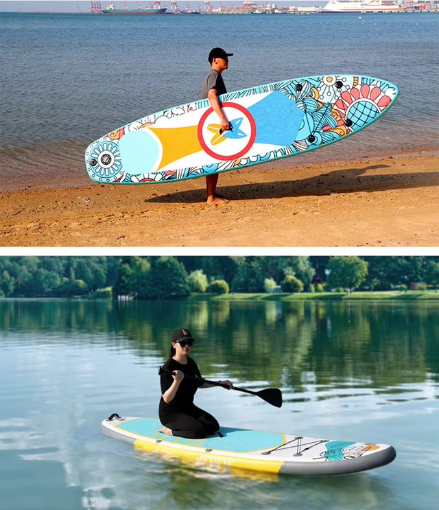 Factory Supply Inflatable PVC SUP Board for Water Yoga & Stand-Up Paddle Surfing Adult Use with Accessories