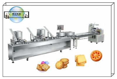 Linha de processamento de biscoitos de sanduíche macio, máquina de biscoitos de sanduíche OREO de alta capacidade