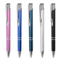 Portable Smooth Writing Ball Pen 1.0mm Strong Metal Clip Ball Pen Customized Logo