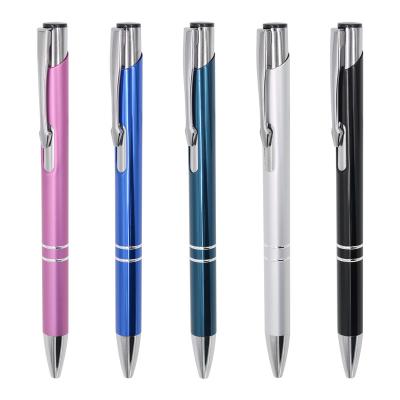 Portable Smooth Writing Ball Pen 1.0mm Strong Metal Clip Ball Pen Customized Logo