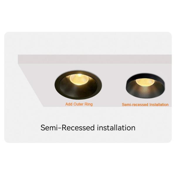 Anti-Glare Recessed Spotlight Frame Semi-Recessed GU10/MR16 Compatible