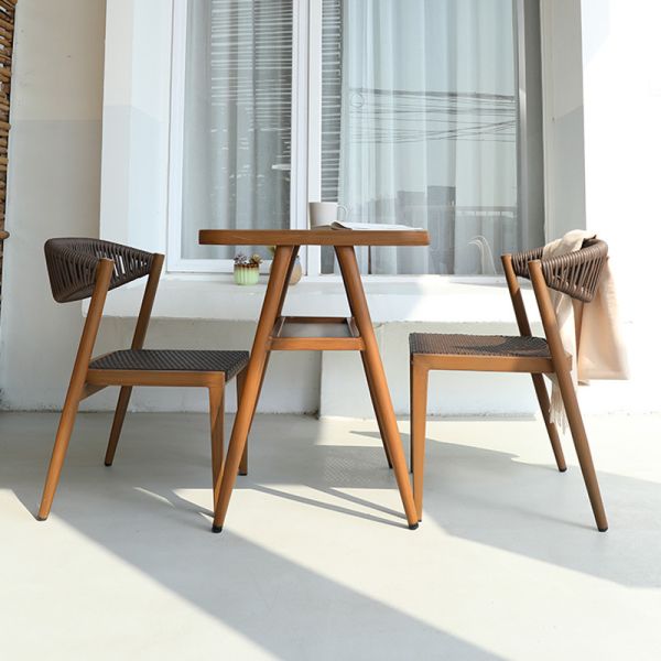 Indoor and Outdoor Furniture Storage Space Saving Rattan Garden Table and Chairs