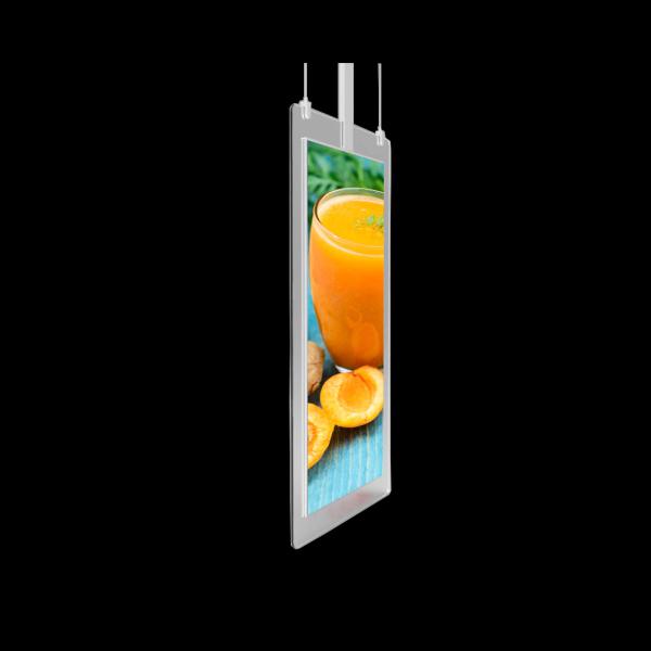 Transparent 49/55 Inch Android OS Double Single Sided Digital Signage for Shopping Malls Retail Stores Animation Graphics