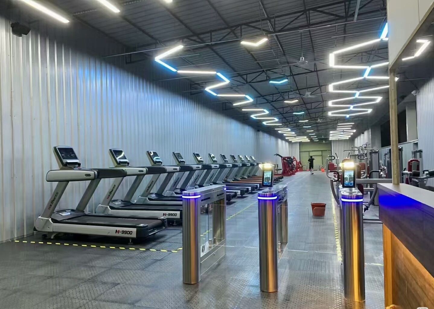 Automatic Swing Gate Turnstile for Gym Access With QR Facial Recognition