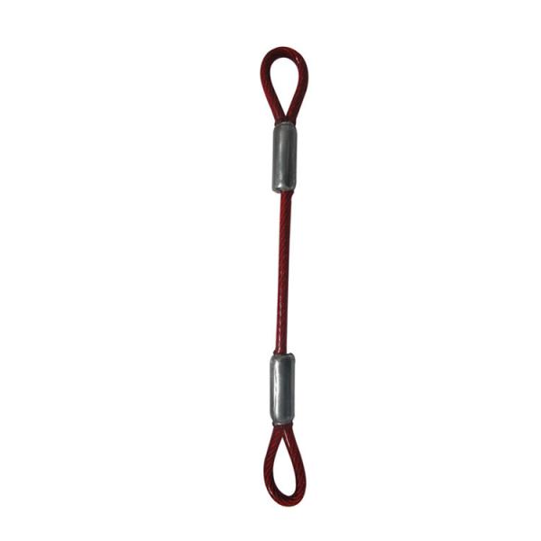 Fermeture de câble de sécurité en câbles galvanisés revêtus en PVC avec extrémités de boucle