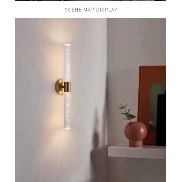Luxury Wall Lamp Bedside Background Lamp Home Decoration Modern Led strip Crystal mirror headlights(WH-MR-84)