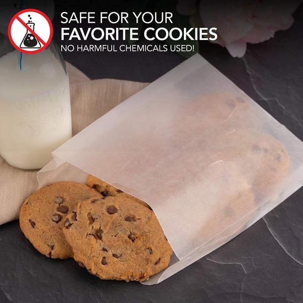 Eco Friendly Glassine Food Storage Bags Disposable Glassine Cookie Bags For Packing Items