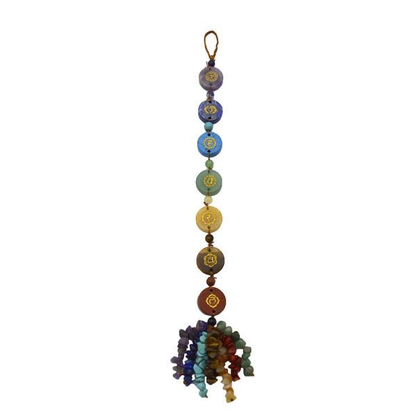 7 Chakra Stones Healing Crystal Palm Pocket Stone Reiki Balancing Pendant for Balance and Harmony