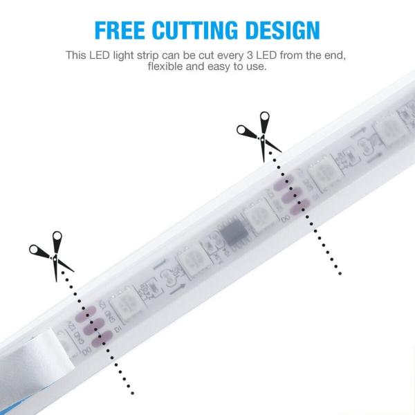 5050 30cm 12V DRLled Flexible Tube Lights For Cars LED Neon RGB With Remote Control