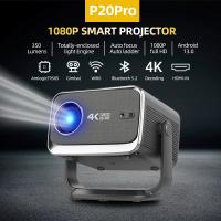 FLYIN P20 Pro 4K 350Lms 1080P Full HD Projecteur Auto Focus Lentille LCD Lampe Android 13 Airplay Portable Utilisation de cinéma à domicile
