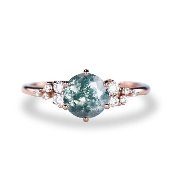 Стерлинговые серебряные лист Aventurine нефрита формы Marquise 925 открытые звенят подарки прованских ювелирных изделий колец лист Handmade уникальные для Wo