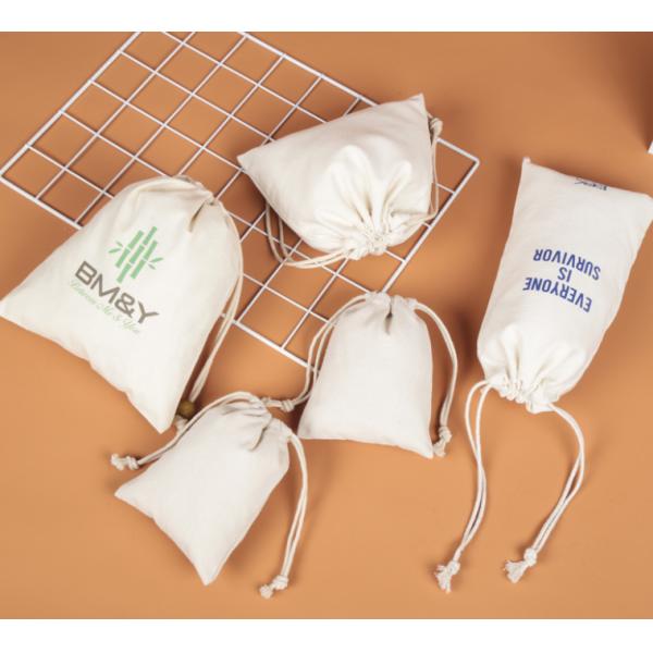 Personalized Colorful Custom Soft-loop Cotton Drawstring Bag Pouch for Dust-proof