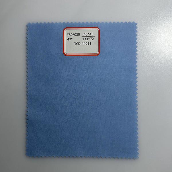 TC Polycotton Fabric 80/20 45*45 133*72 1/1 47'' Dyed Pocket Fabric Shirt Fabric Hemming Lining
