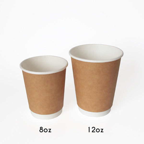 Bio-Degradable Drinking PLA Coating Recyclable Double Wall Paper coffee Cups