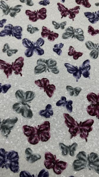 Butterfly Sequin Embroidered Fabric Mesh Lace New Collections for Garments Gowns Fashion Design
