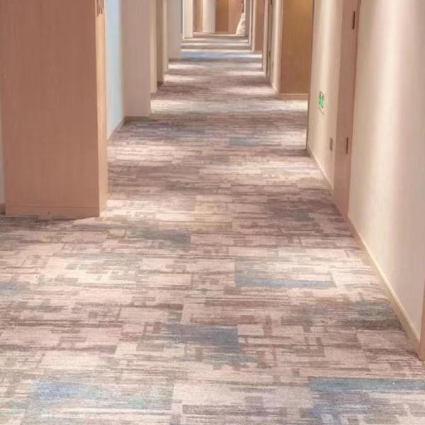 100% Nylon Rectangle Wall to Wall Carpet for Fireproof Commercial Flooring in Hotels