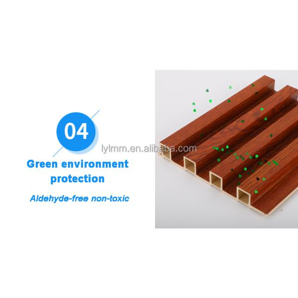 150 мм Ширина Флуированные стеновые панели Wpc Сплошные деревянные стенные доски 2,9 м длина