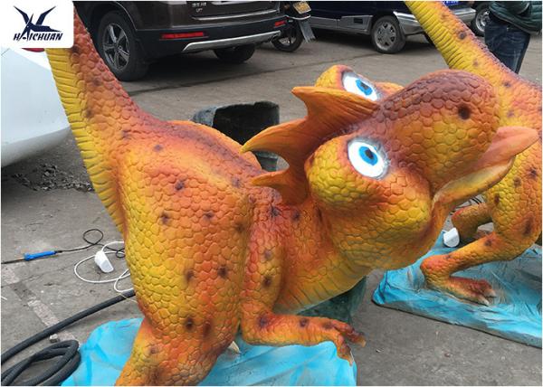 Animatronic Cartoon Realistic Dinosaur Models 2 Meters Long For Children Park Decoration