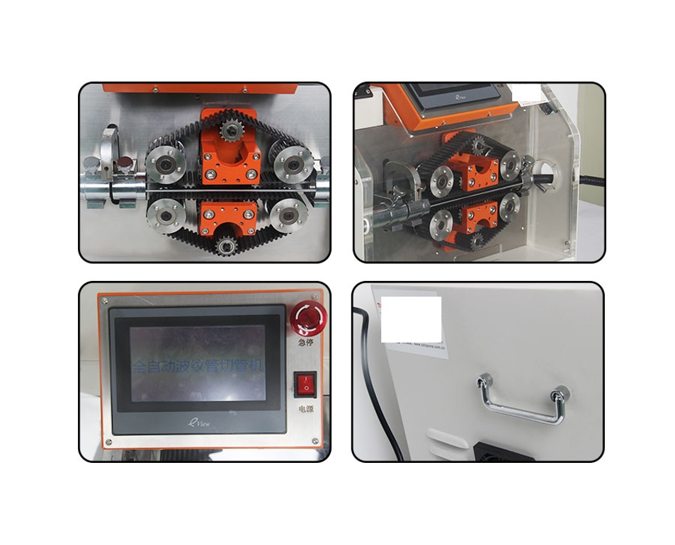 Fast Speed Corrugated Tube Cutting Machine with 4-32mm Cutting Diameter 10-9999.9mm Length and ±0.1mm Accuracy