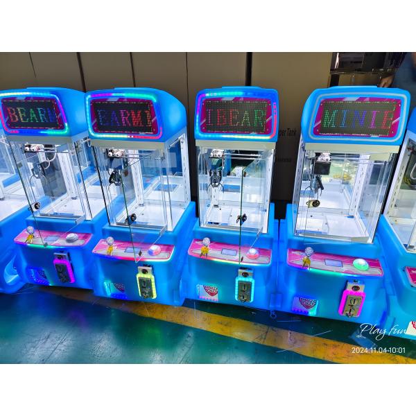 Wholesale Cheap Coin Operated Colorful Plastic Toys Candy Super Tank Toy Gift Dolls Grabber Mega Crane Mini Claw Machine Toys