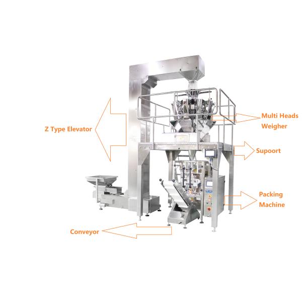 Full Automatic Granule Food Packing Machine For Coffee Beans / Peanuts / Cashew Nuts